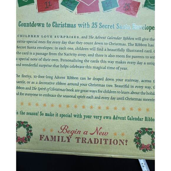 NEW Unused Cider Mill Advent Calendar Ribbon & Gift Set Christmas Holiday - Picture 6 of 7